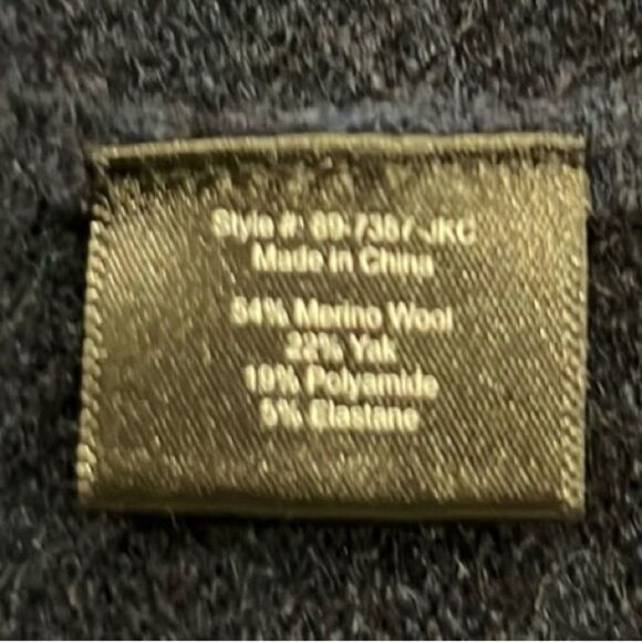 Jenni Kayne navy oversized cozy open front sweater coat yak merino blend - Picture 8 of 11